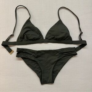 L Space Women's Olive Green Bikini Set